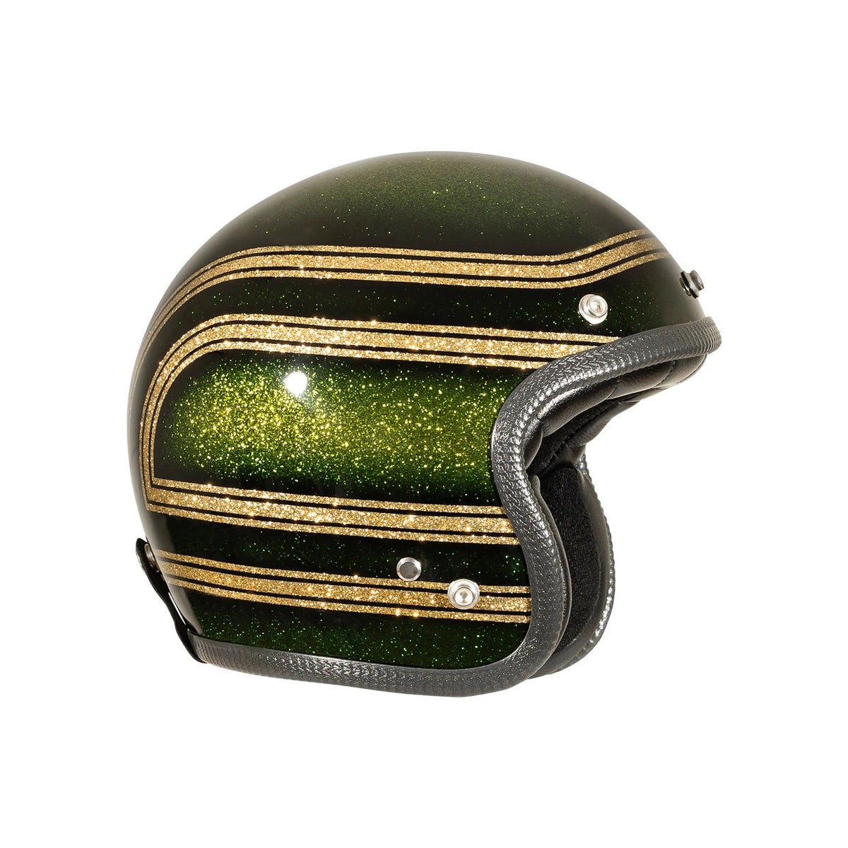 【CSP】グリーン制帽 ゴールドライン 56cm レトロ Special painted helmets | Green Vintage Superflake | Ton-up Store